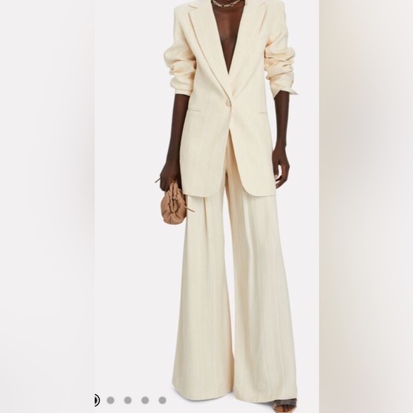 Anna Quan Pants - Anna Quan Wide Legs Plated Pants Size 6